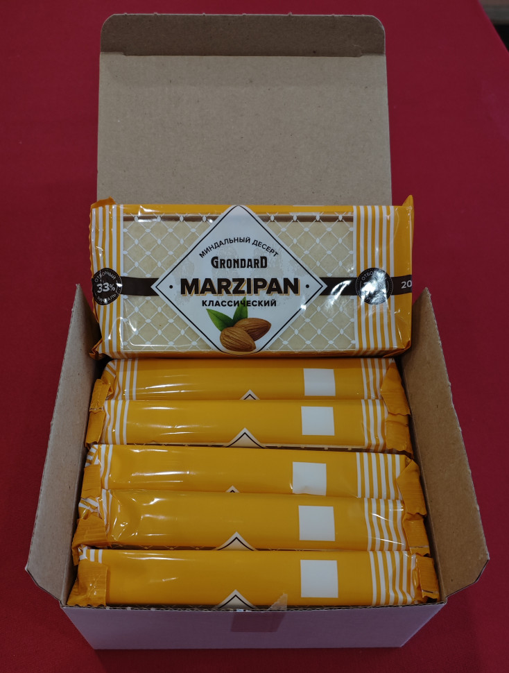  TM Grondard      (11133) Марципан 33%, (блок 6 шт по 200г)             в Мариинске
