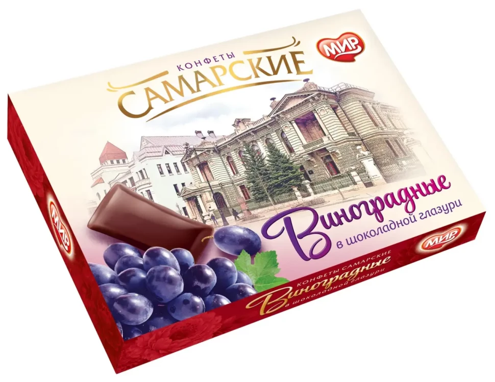  КФ МИР Виноградные в шоколадной глазури 160г  в Мариинске