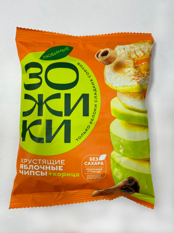 №1 Зожики Яблочные+корица чипсы, 25г  в Мариинске