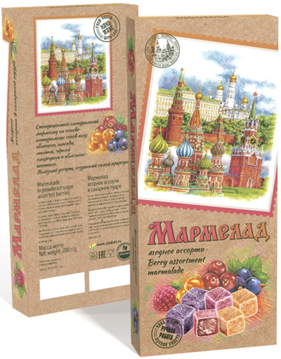  Сладарт Мармелад Ассорти ягодное в сахарной пудре, 200г    в Мариинске