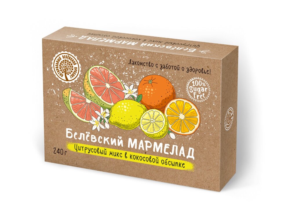  Мармелад белевский на фруктозе 240г "Цитрусовый микс" в Мариинске